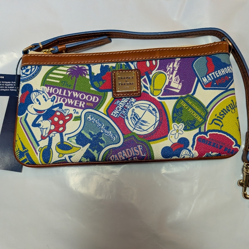 Dooney & Bourke Disney "Sticker Collage" Wristlet